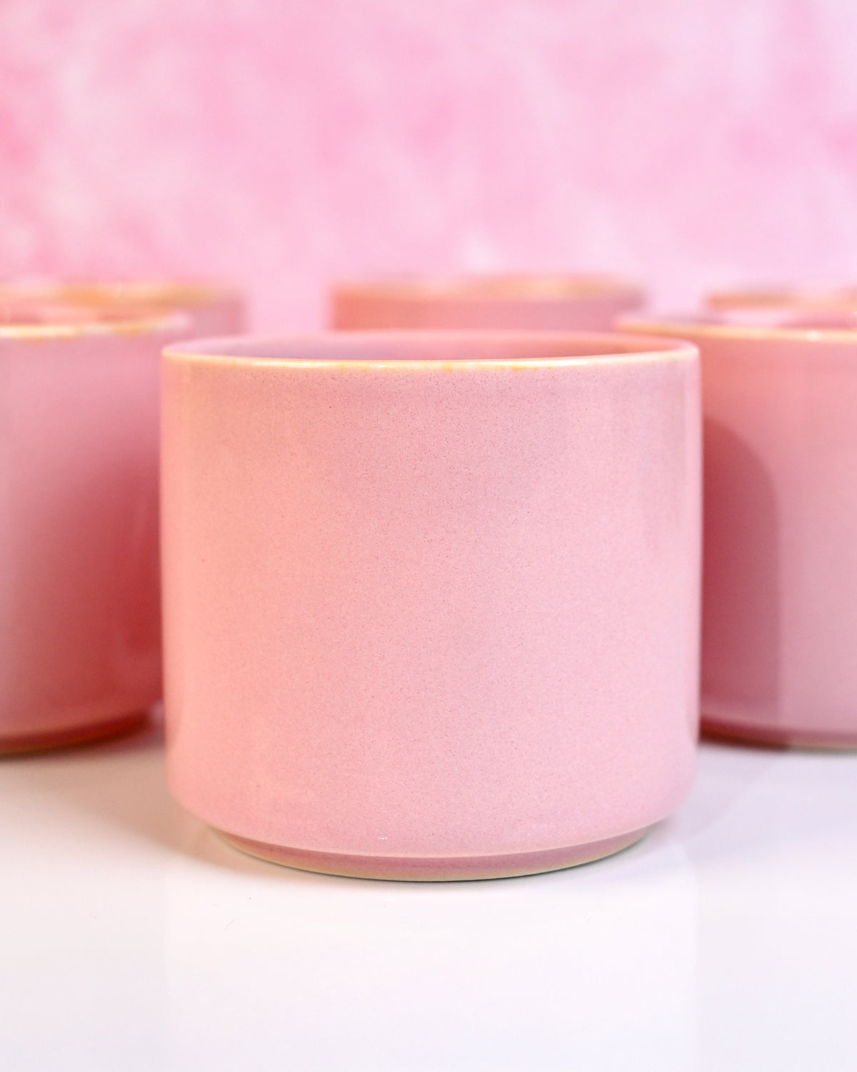 Candy Pink New Bone China Tea Cups Set of 2