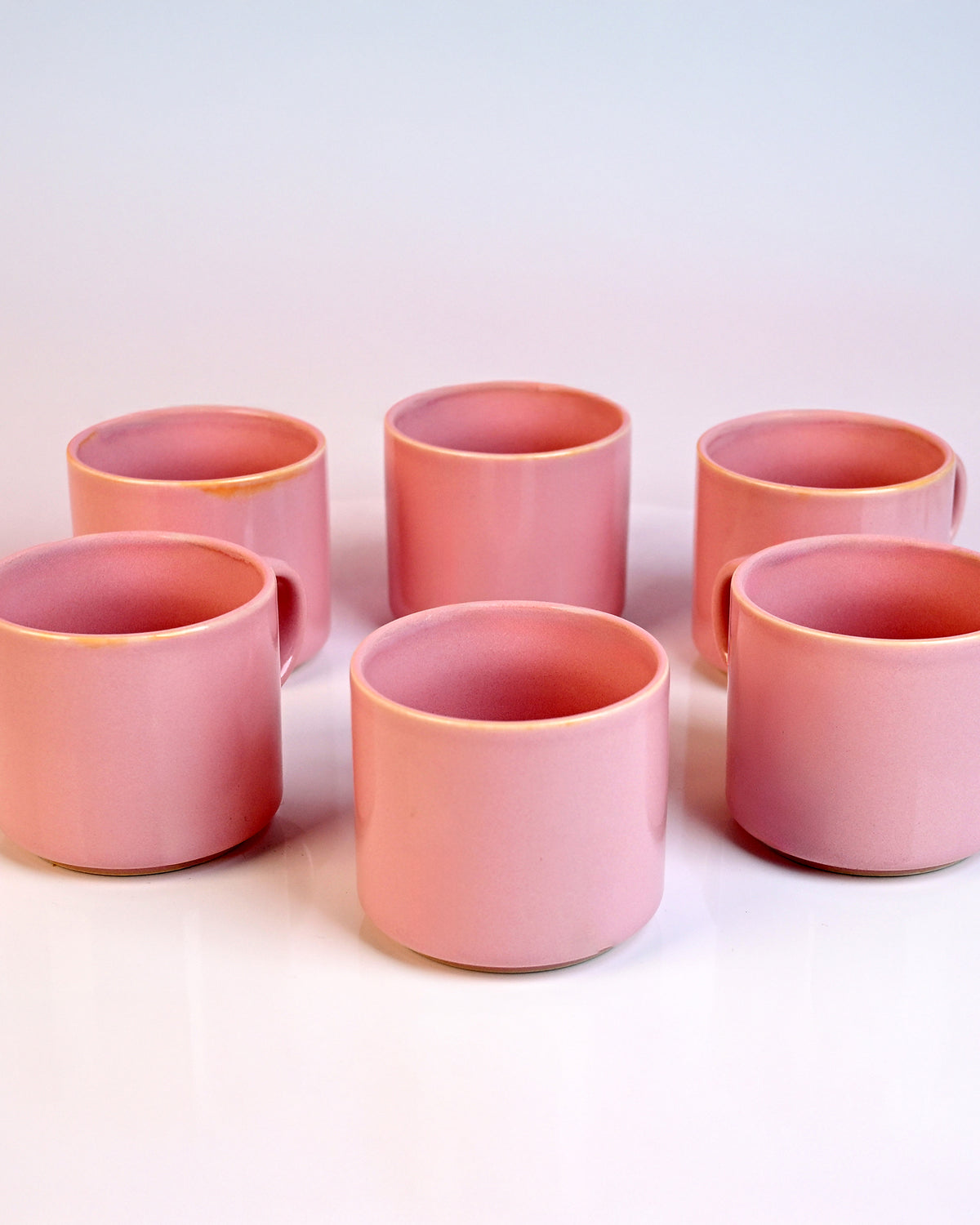 Candy Pink New Bone China Tea Cups Set of 6