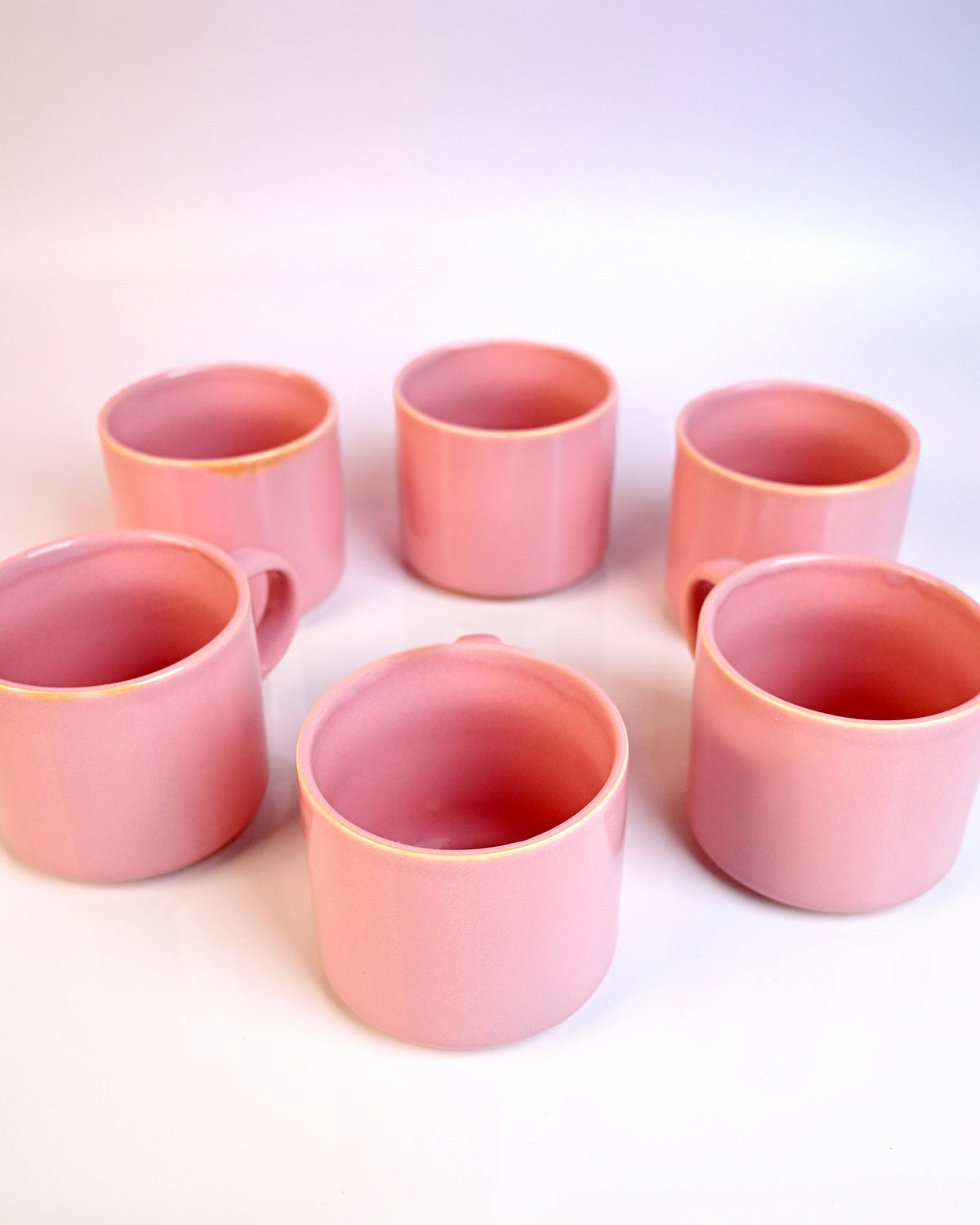 Candy Pink New Bone China Tea Cups Set of 6