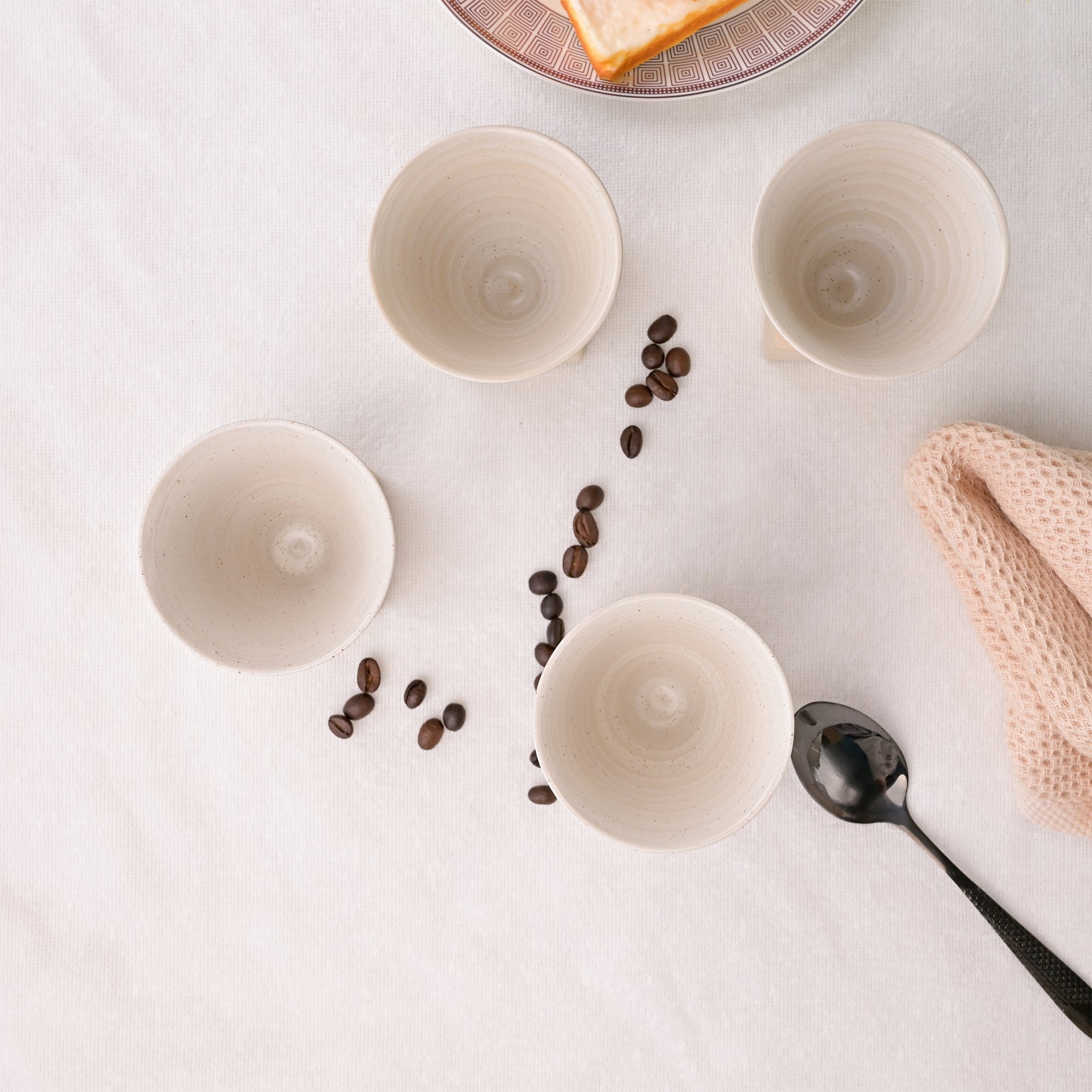 The Elements Conical Ceramic Coffee Mug Tea Cup Set of 4 view 3