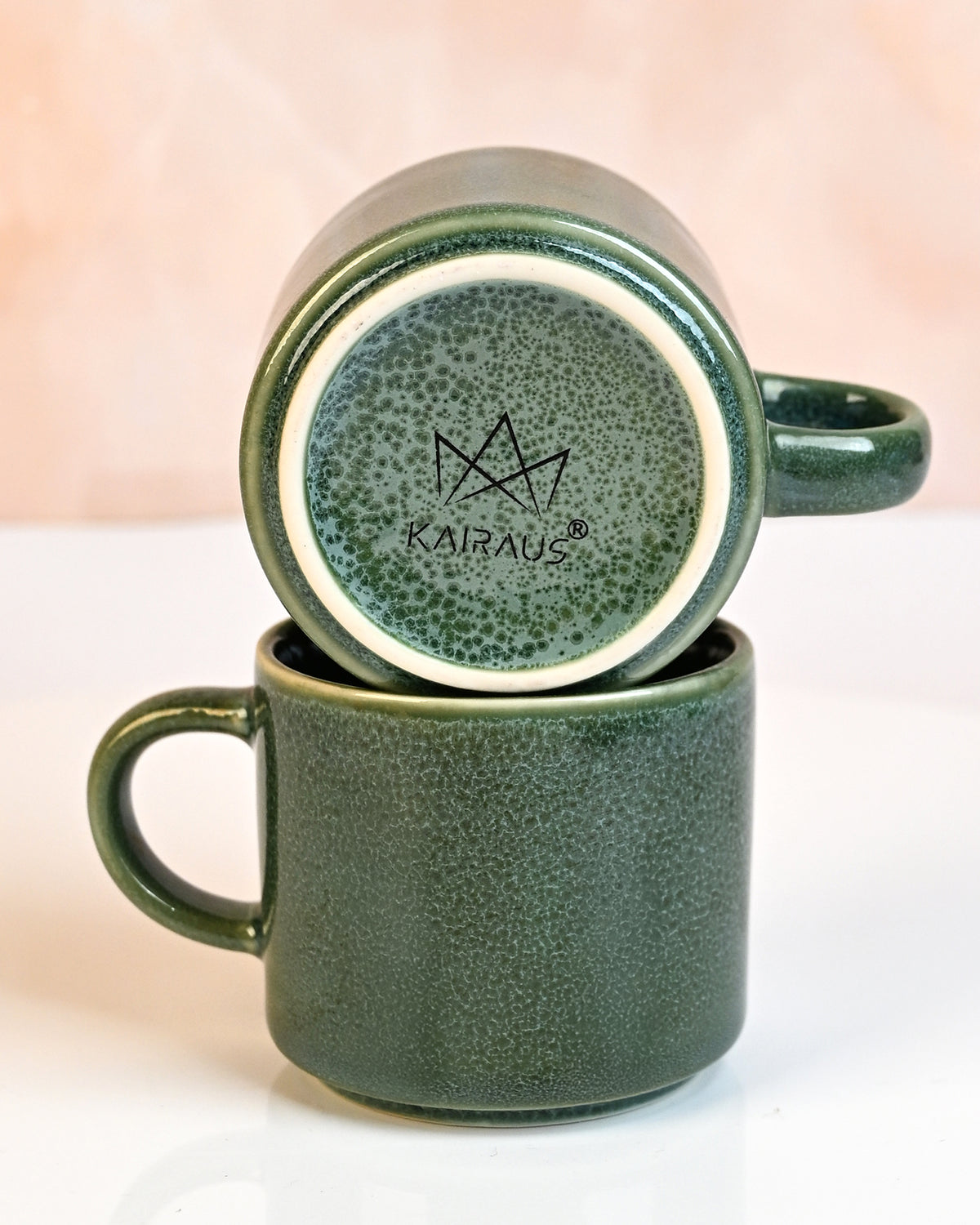 Forest Green New Bone China Tea Cups
