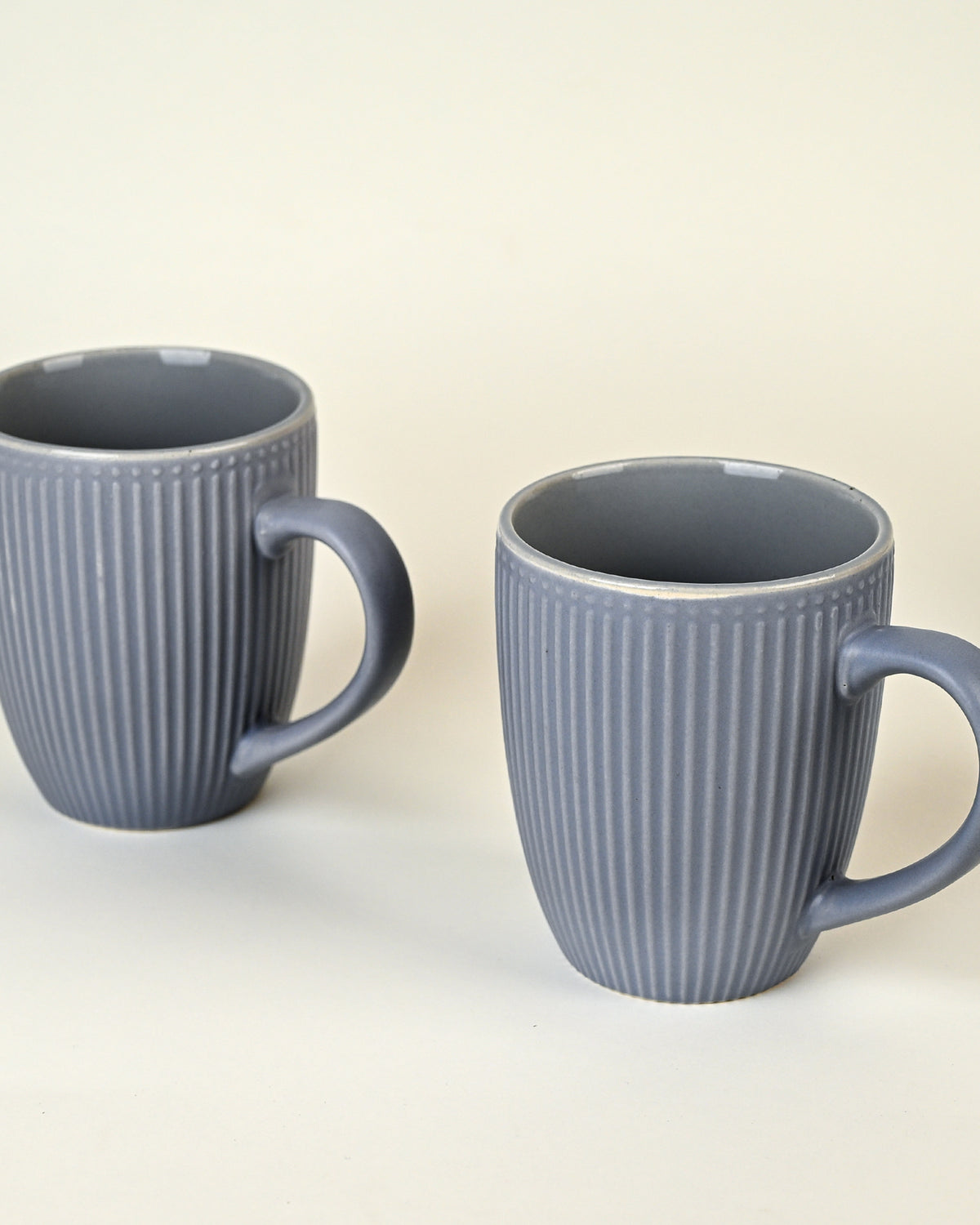 Slate Blue Ceramic Coffee Mug Set of 2