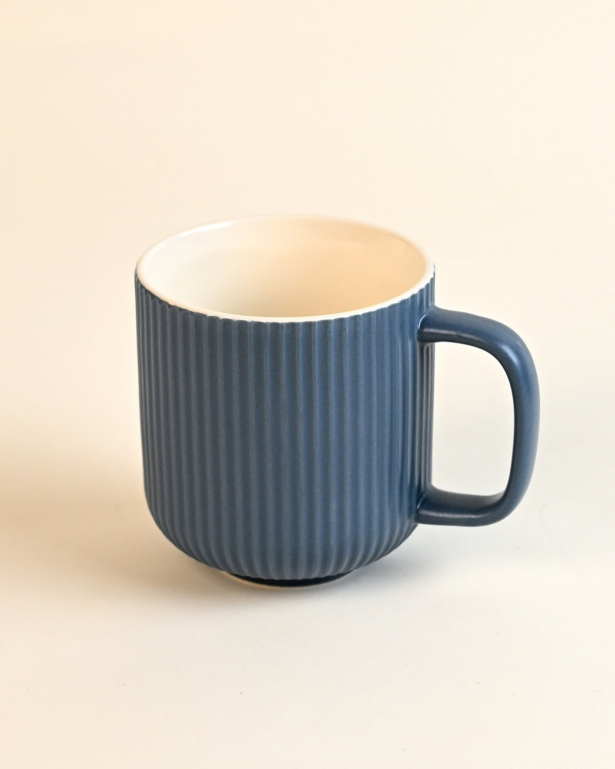 Oceanic Ribbed New Bone China Coffee Mug