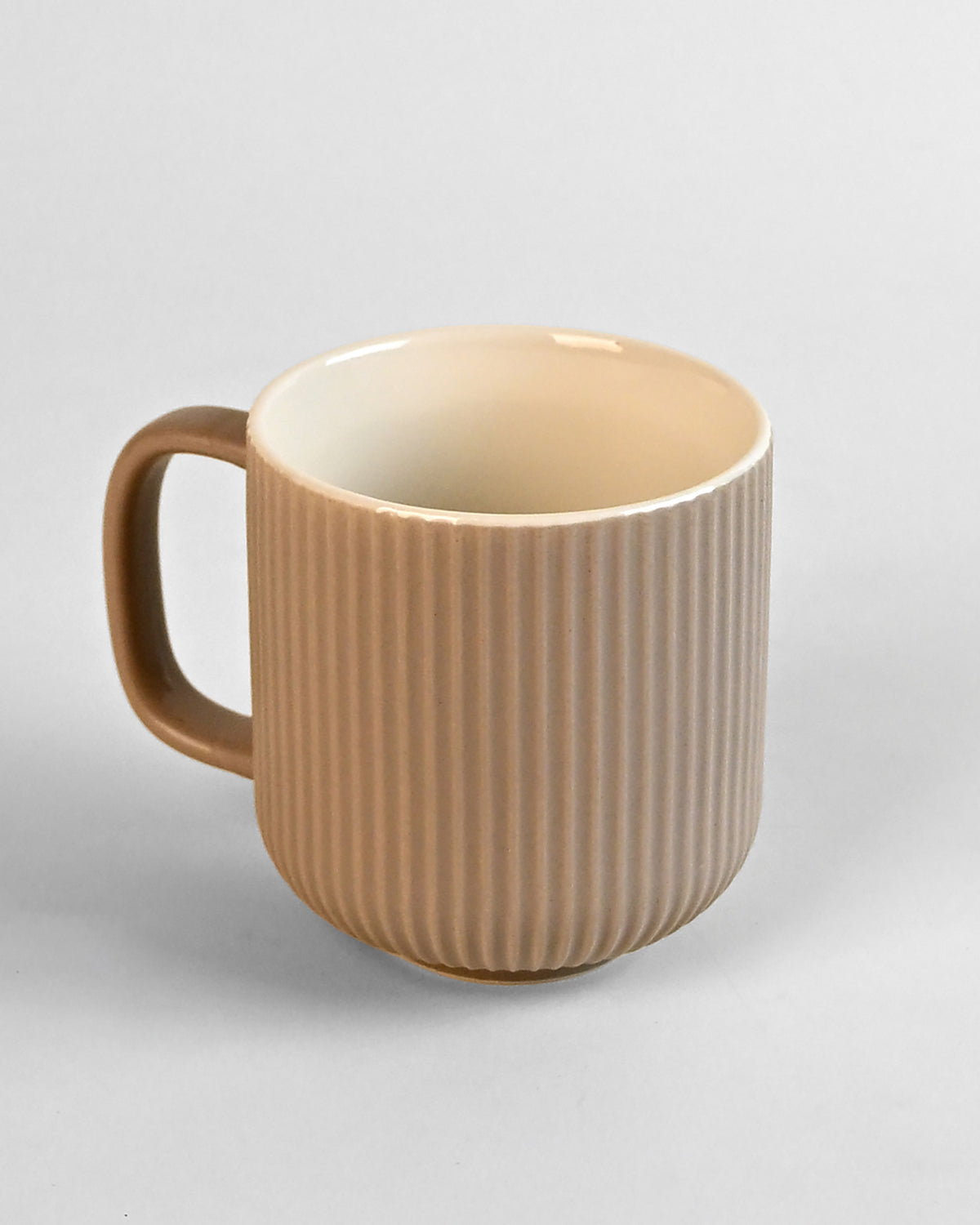 Earthy Ribbed New Bone China Coffee Mug