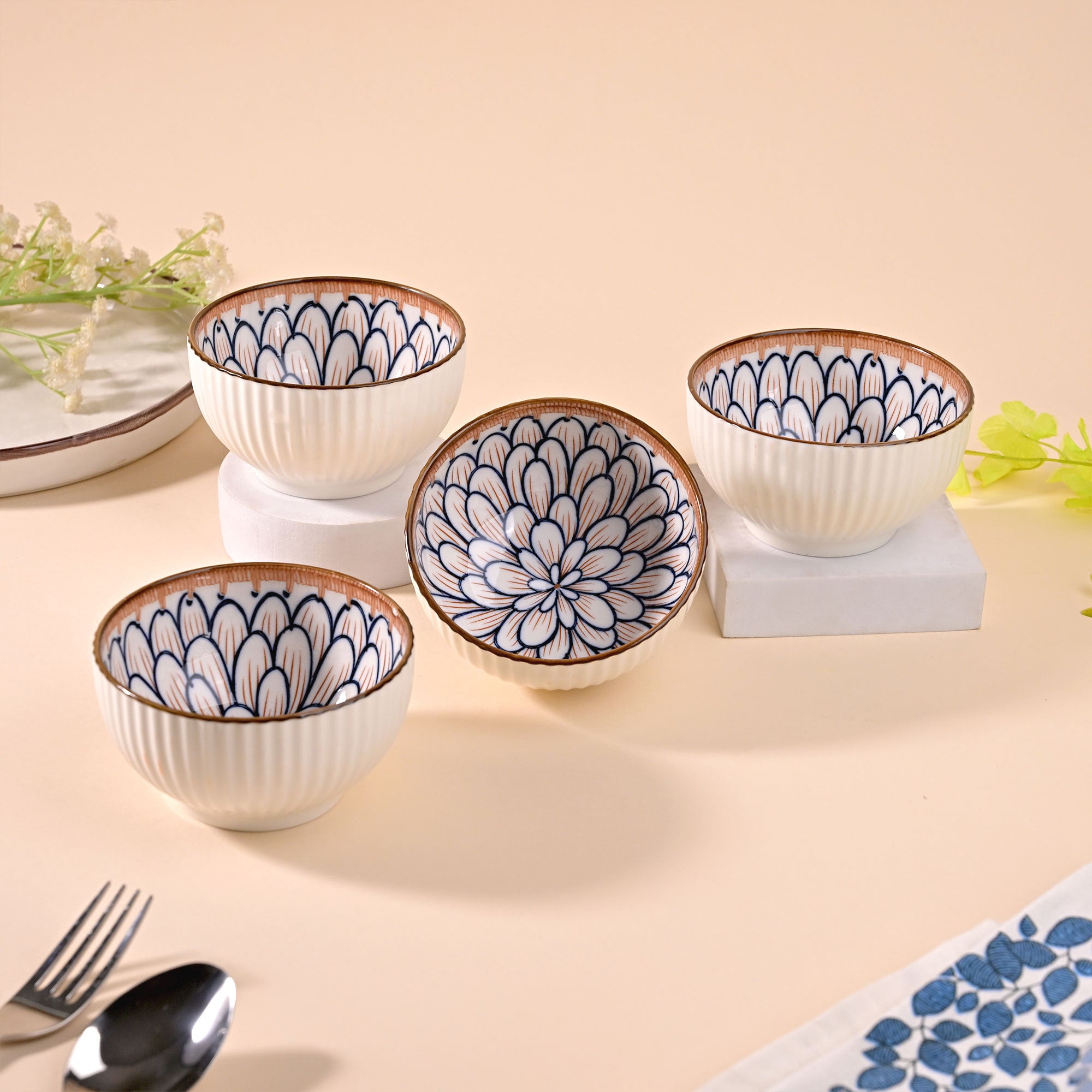 【美品】マイセン☆ Porcelain Bowl Jasmine-Inspired Porcelain Bowls (Set of 4) – Kairaus