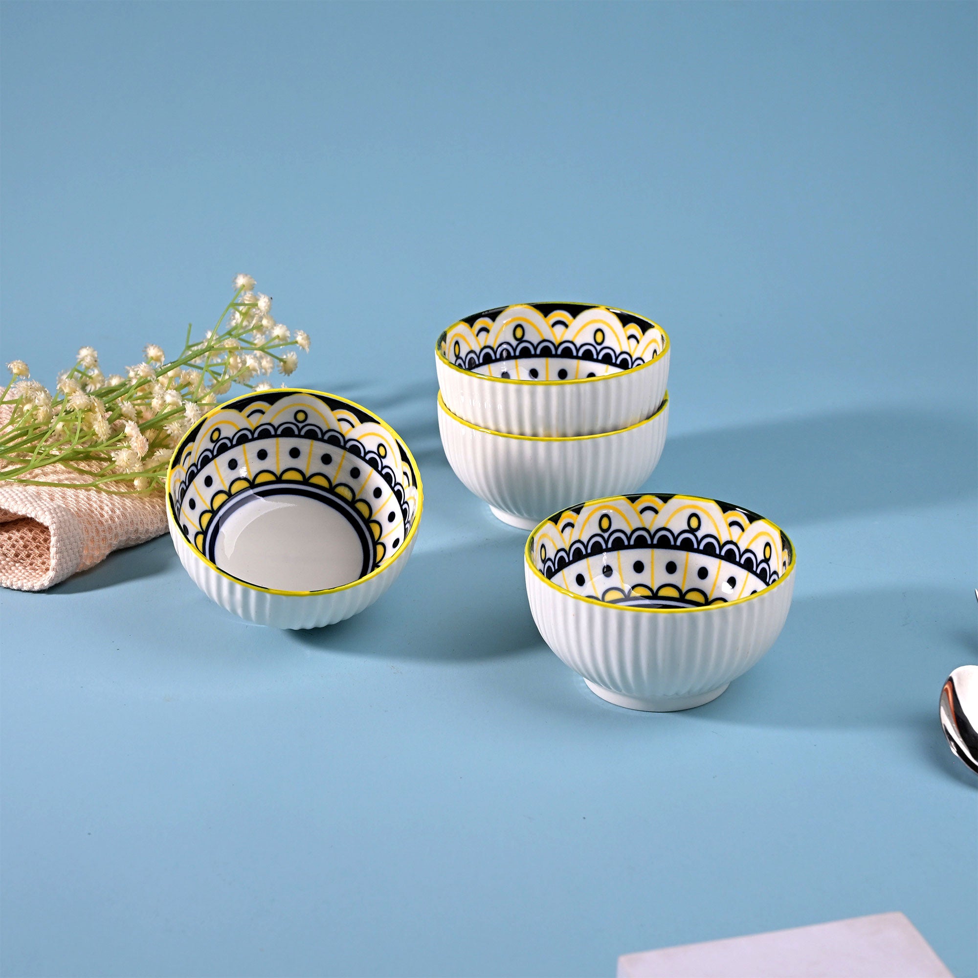 【美品】マイセン☆ Porcelain Bowl マイセン（Meissen） 波の戯れ エスニック ボウル 17.5cm 000001