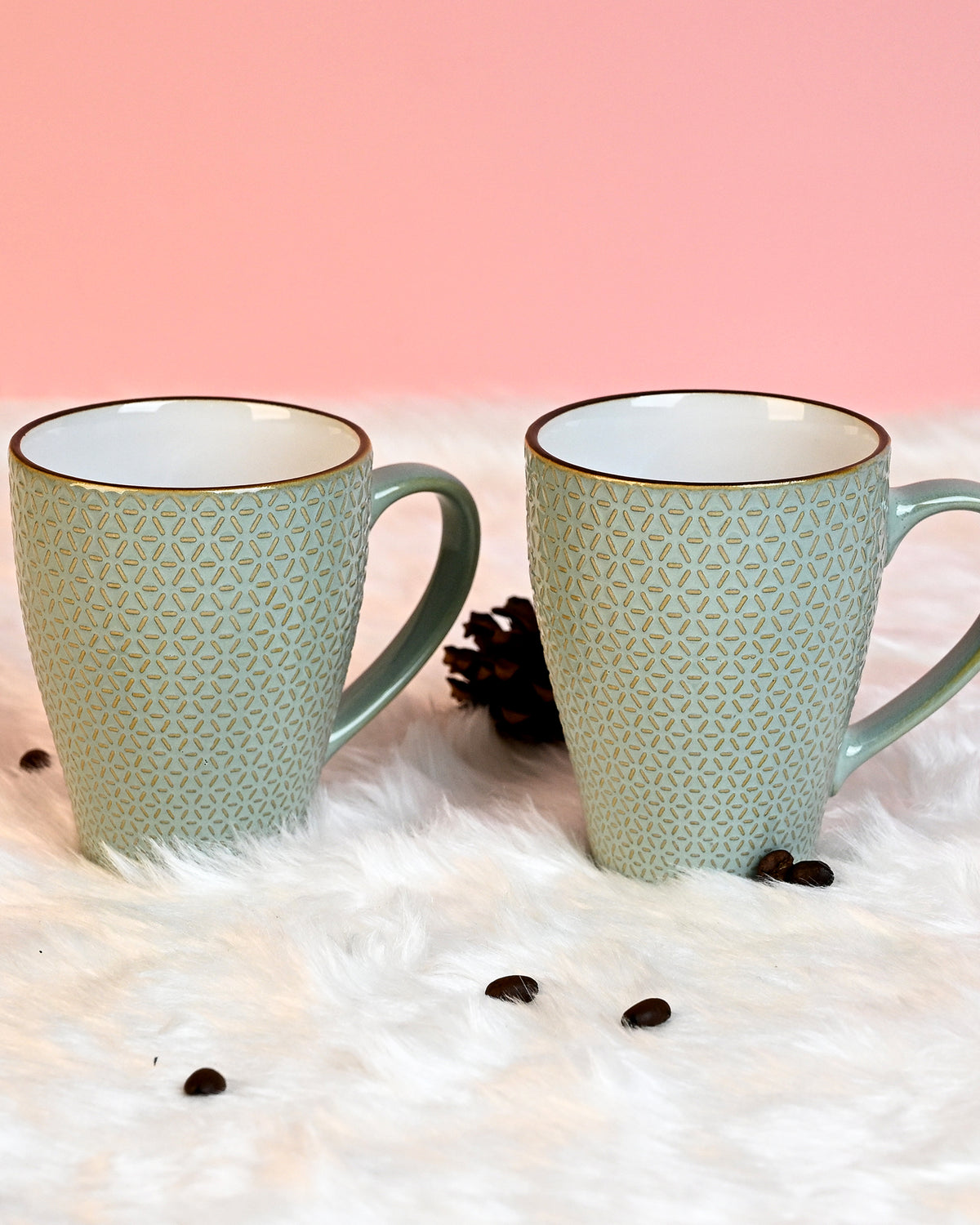 Novara New Bone China Coffee Mugs Set of 2