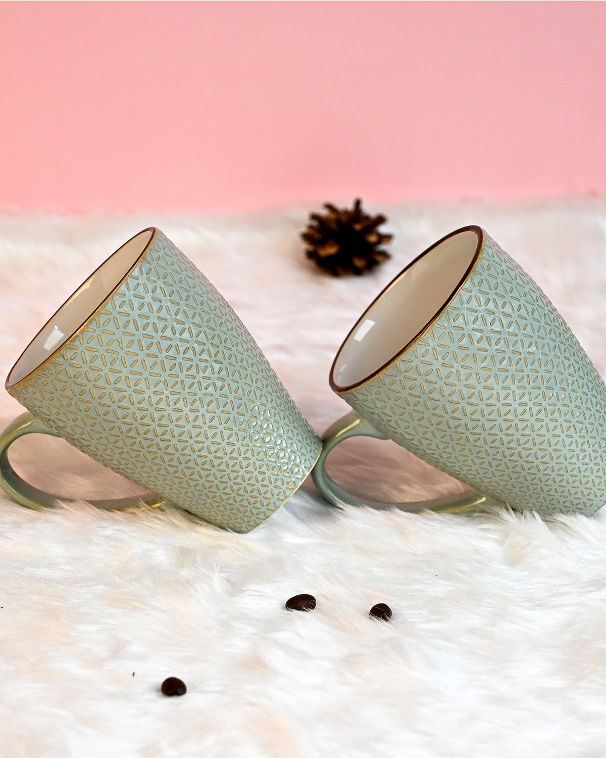 Novara New Bone China Coffee Mugs Set of 2
