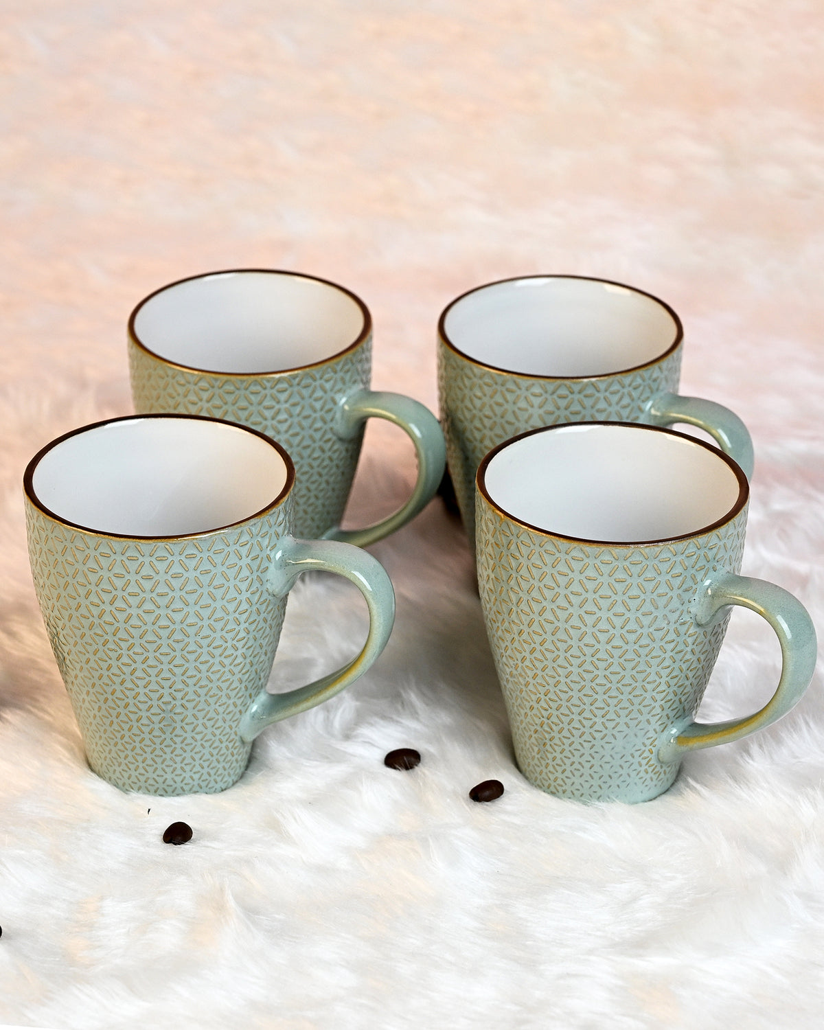 Novara New Bone China Coffee Mugs Set of 4