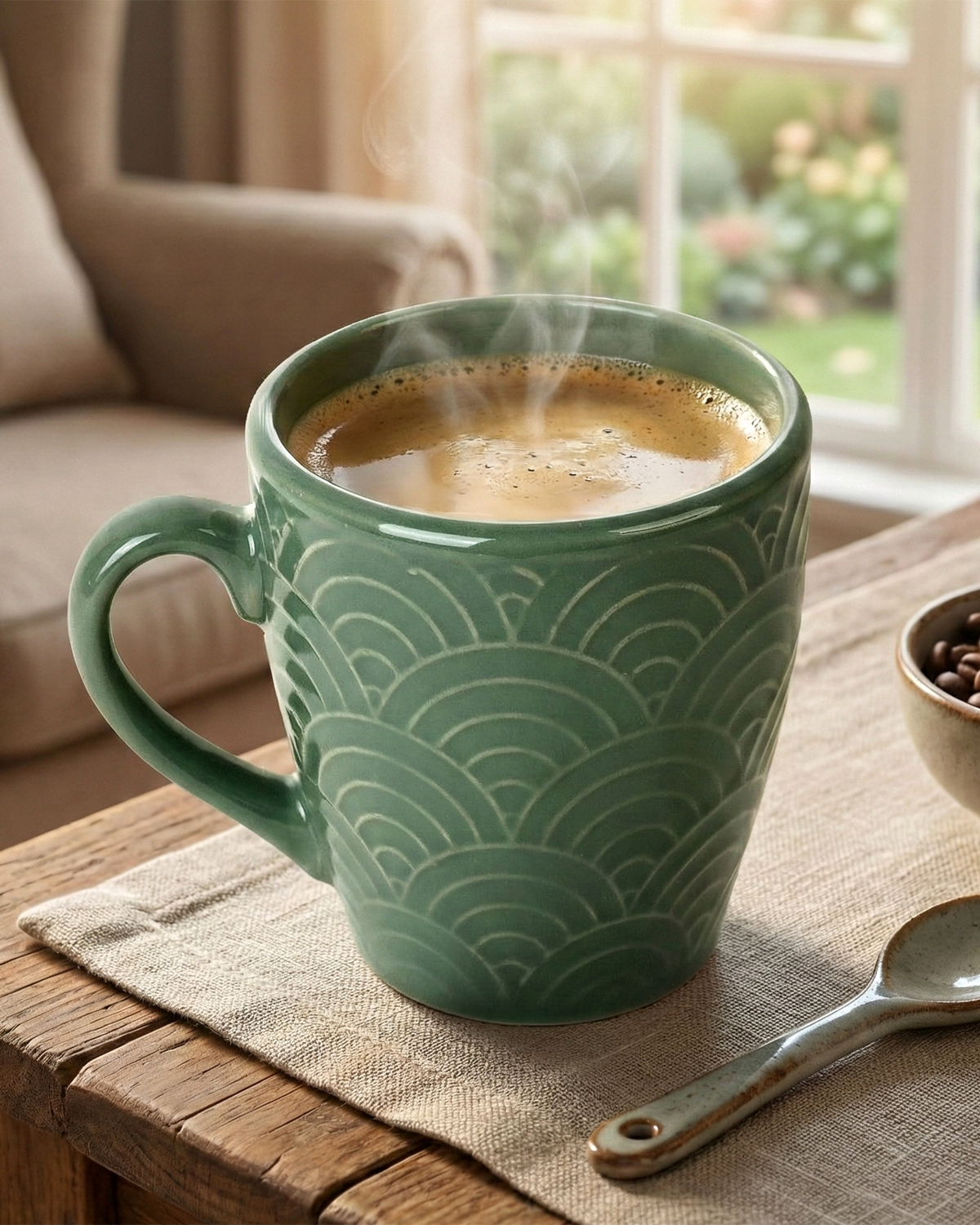 Pine Green Ceramic Coffee Mug