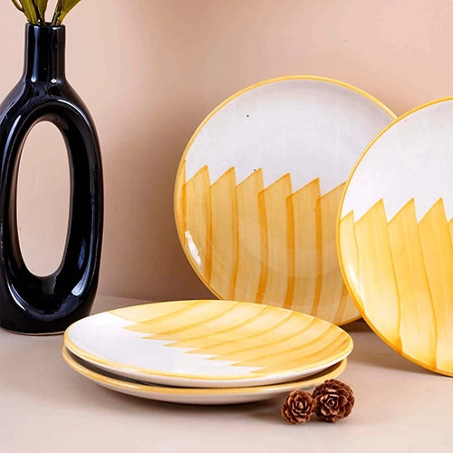 Golden Peaks Ceramic Quarter Plate Set of 4 (7 Inch)