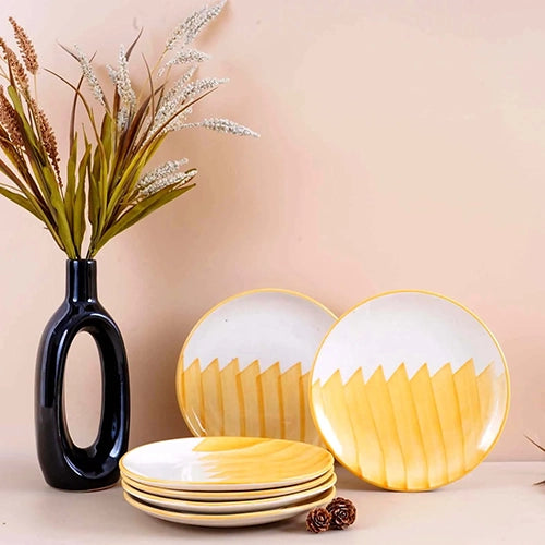 Golden Peaks Ceramic Quarter Plate Set of 6 (7 Inch)