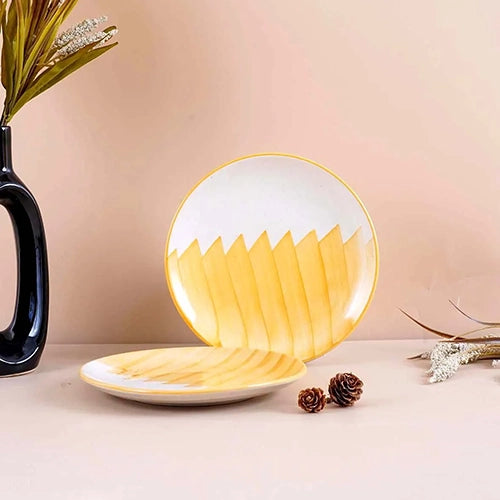 Golden Peaks Ceramic Quarter Plate Set of 6 (7 Inch)