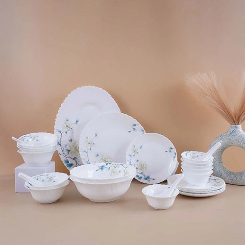 33 Pcs Blue Floral Dinner Set