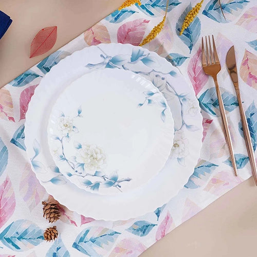 33 Pcs Blue Floral Dinner Set