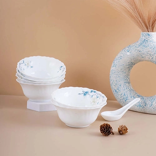 33 Pcs Blue Floral Dinner Set