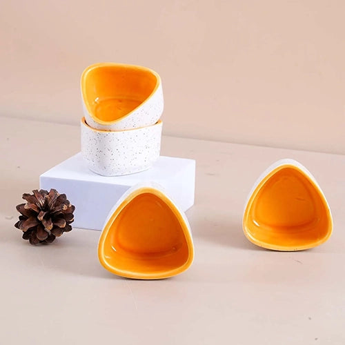 Zesty Yellow Mini Dip Bowl (Set of 4)