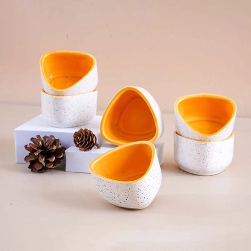 Zesty Yellow Mini Dip Bowl (Set of 6)