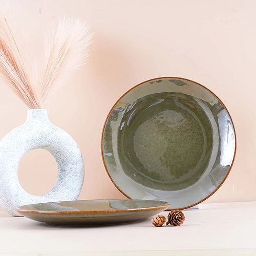 Rustic Green Dinner Plate Set of 2 (10.5 inch)