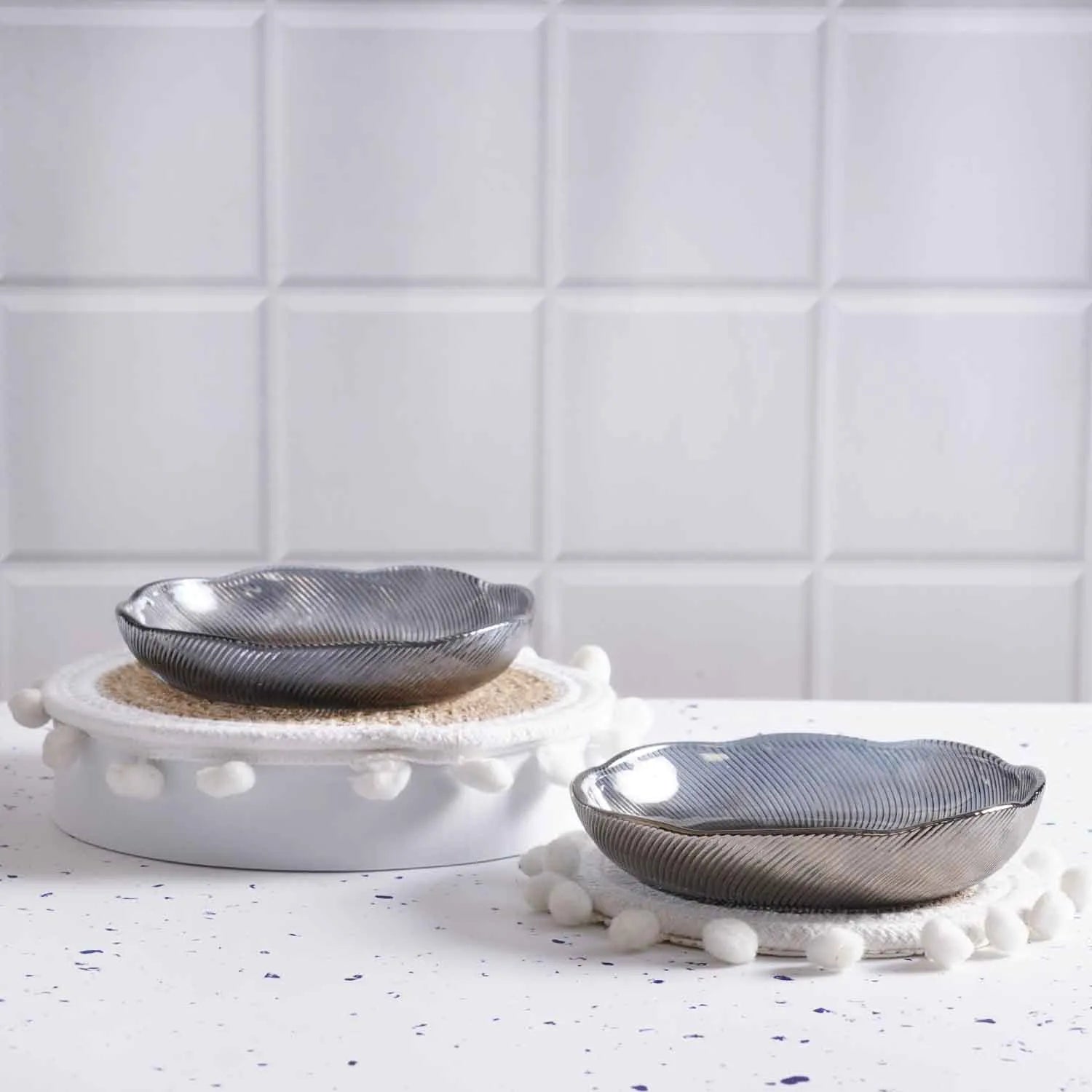 Textured Glass Bowl (Set of 6)