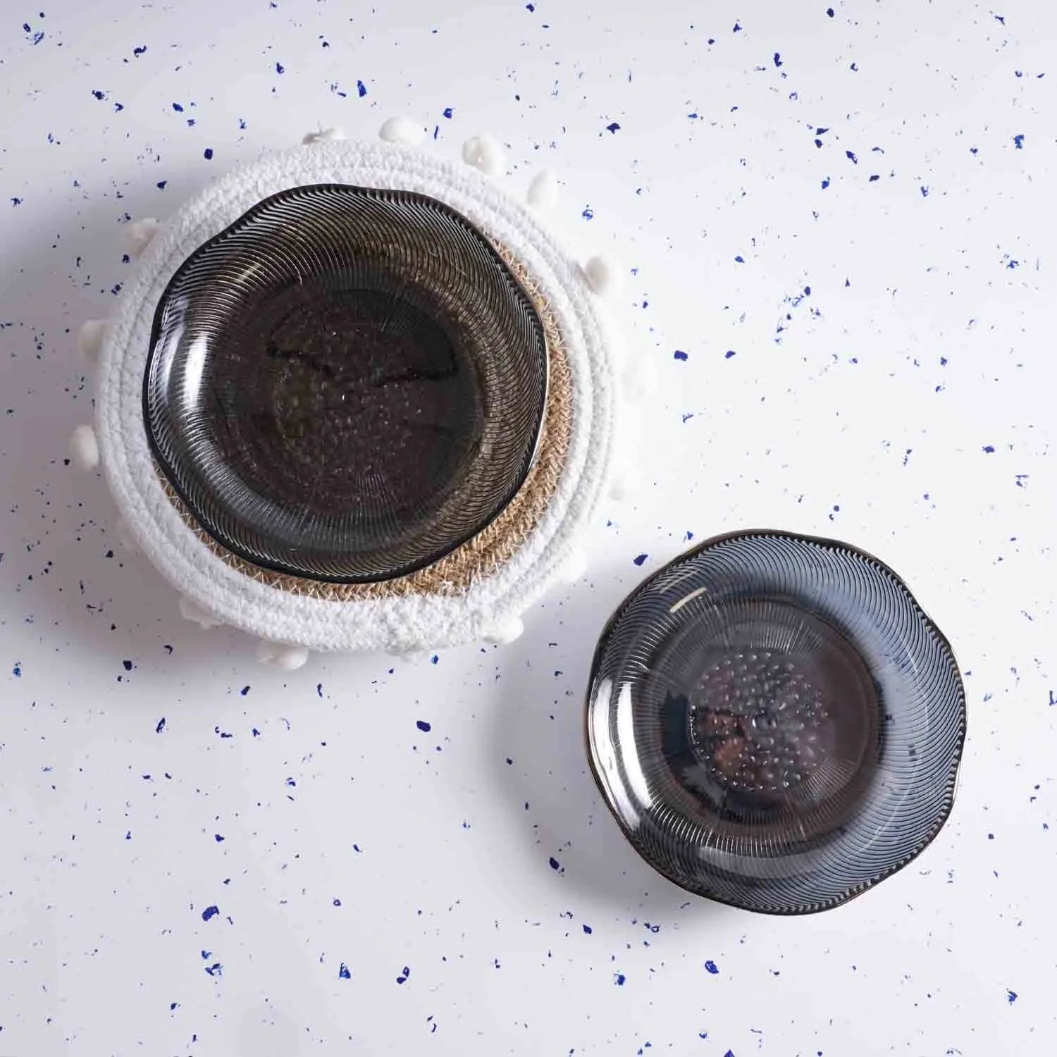 Textured Glass Bowl (Set of 4)