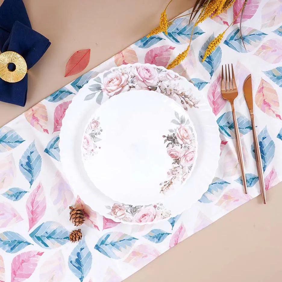 33 Pcs Pink Blossom Opalware Dinner Set