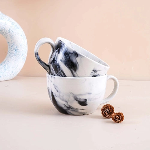Chic Marble Print Soup Mug (Set of 4)
