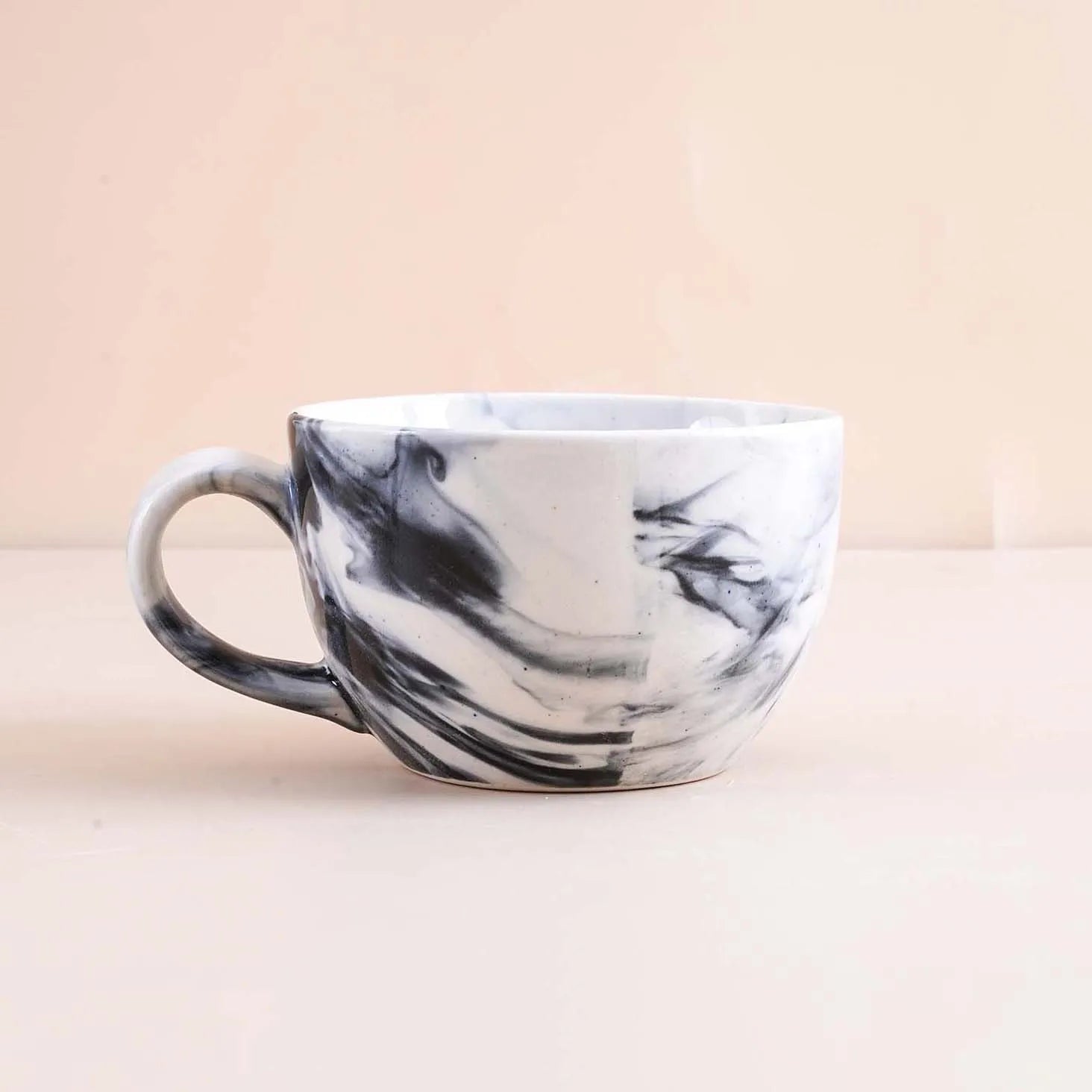 Chic Marble Print Soup Mug
