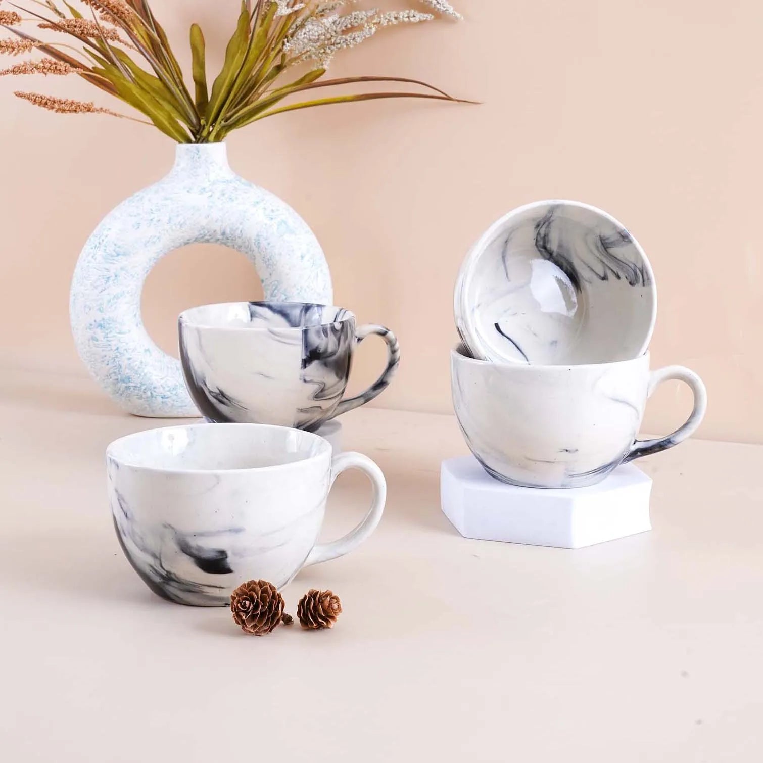 Chic Marble Print Soup Mug (Set of 6)