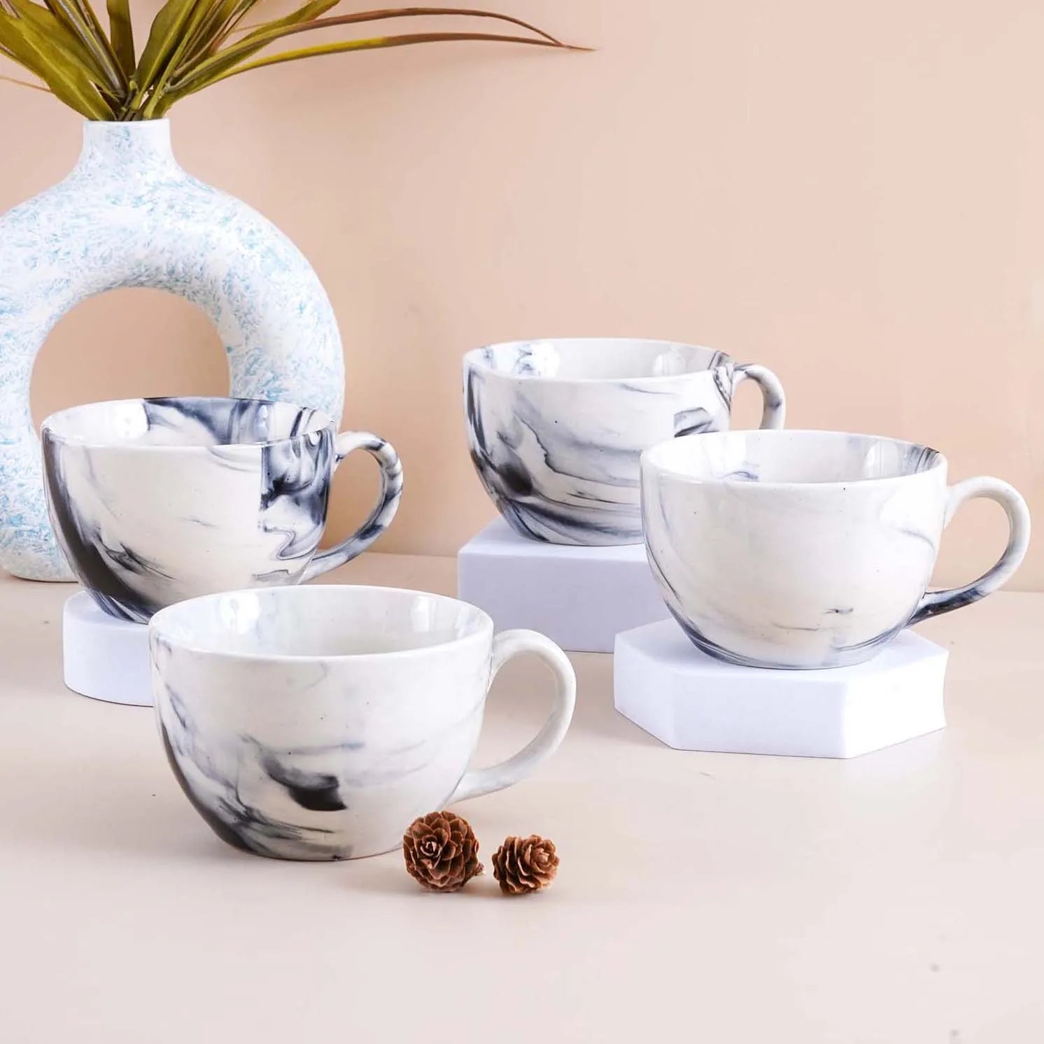 Chic Marble Print Soup Mug (Set of 6)