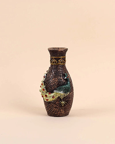 Antique Vase Decorate with Peacock