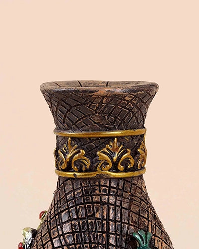 Antique Vase Decorate with Peacock