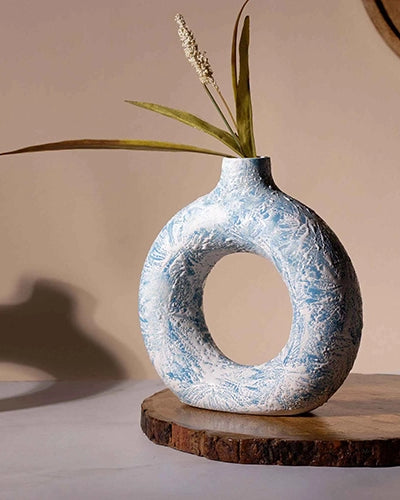 Sky Blue Donut Ring Vase