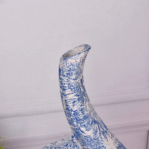Blue & White Modern Art Vase