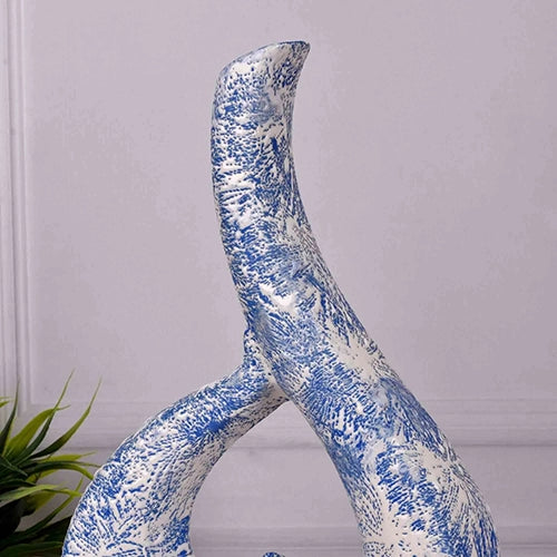 Blue & White Modern Art Vase