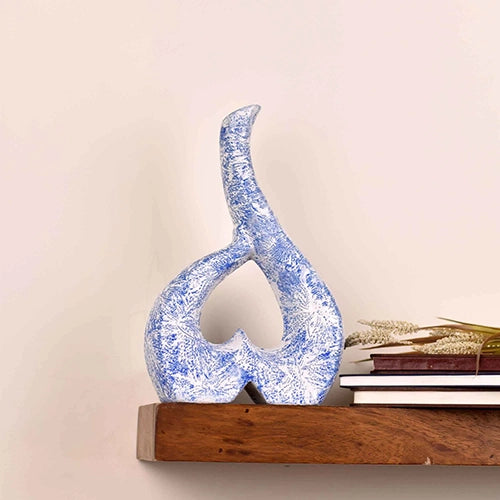 Blue & White Modern Art Vase