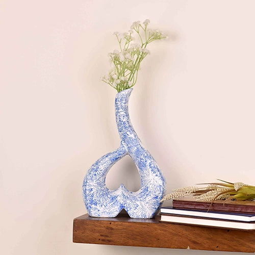 Blue & White Modern Art Vase