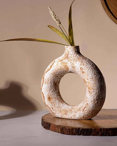 Brown Donut Ring Vase