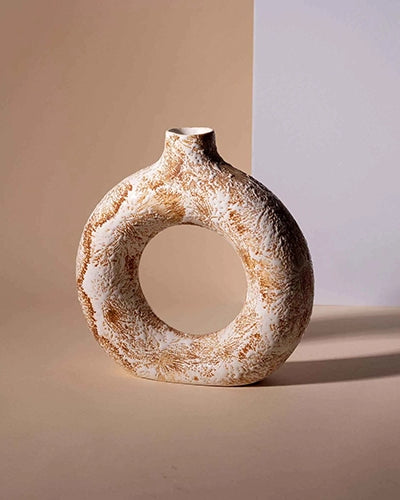 Brown Donut Ring Vase