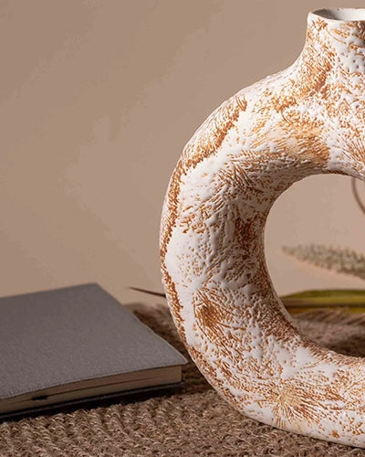 Brown Donut Ring Vase