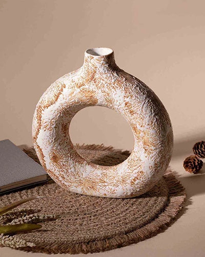 Brown Donut Ring Vase