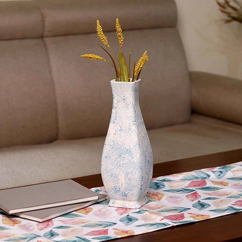 Textured Blue Flower Vase