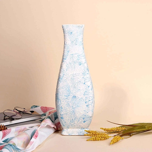 Textured Blue Flower Vase