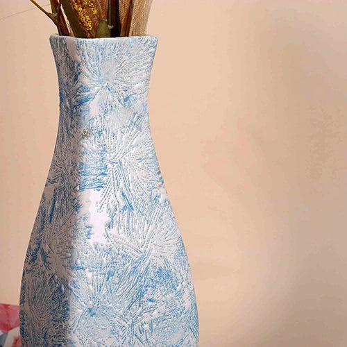 Textured Blue Flower Vase