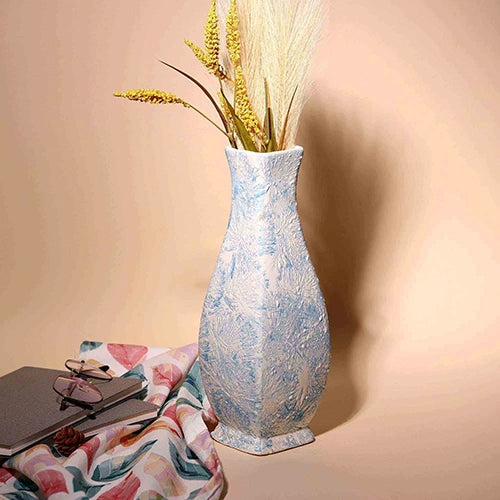 Textured Blue Flower Vase