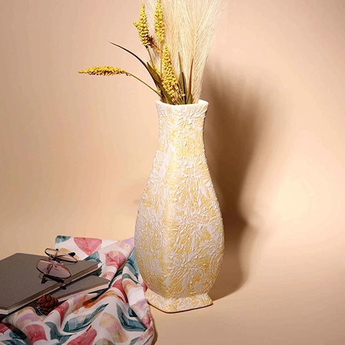 Cream and White Flower Vase