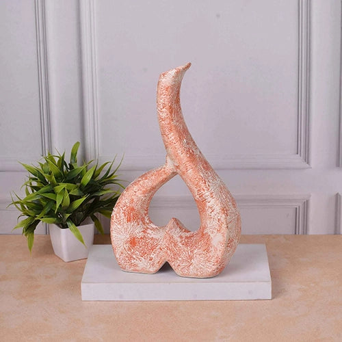 Coral & White Ceramic Vase