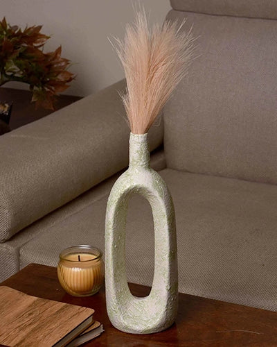 Ceramic Pastel Green Hollow Flower Vase