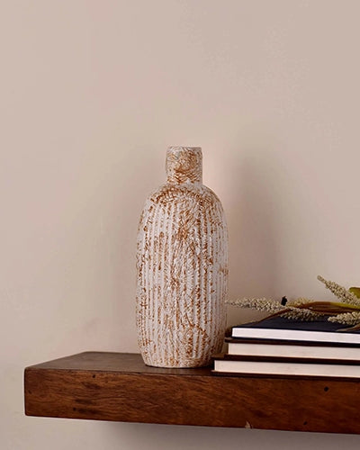 White Patterned Flower Vase
