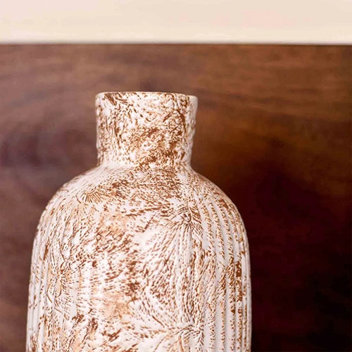 Rustic White Ceramic Vase